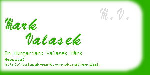 mark valasek business card